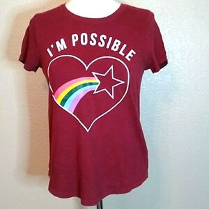 Old Navy, Girls Maroon XL, Short Sleeve Top